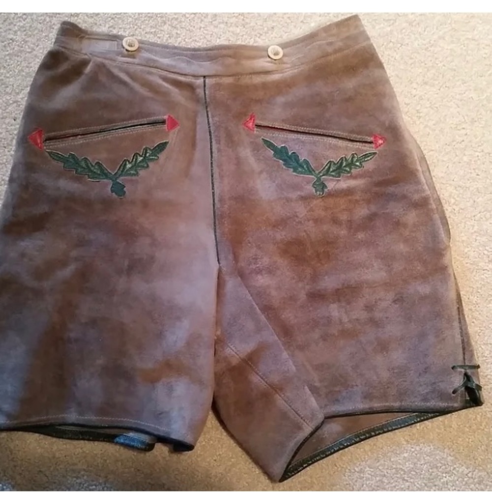 Women's Grey Lederhosen, Size M/L
